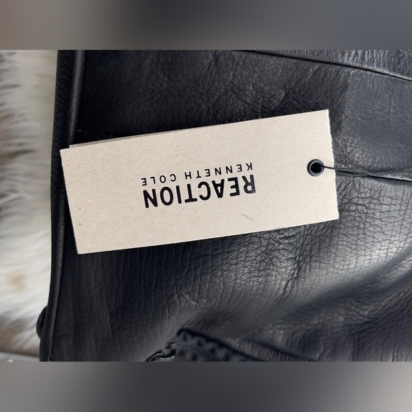 💯Leather Kenneth Cole Reaction Classic Black Duffel Bag - Picture 6 of 16